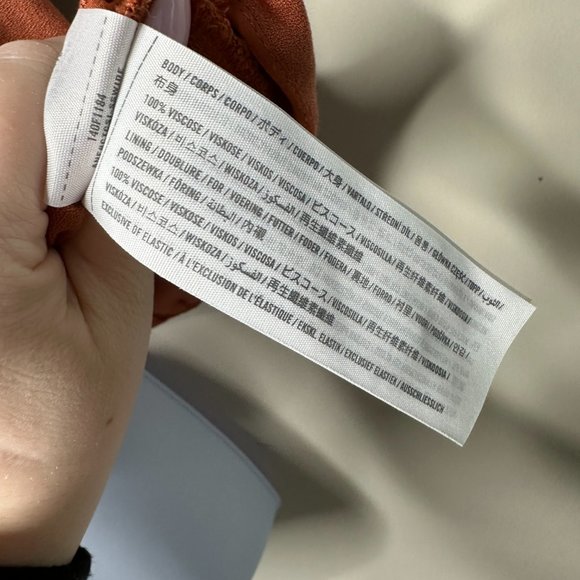 Abercrombie & Fitch Orange Flutter Sleeve Crop Top Women's Medium - Picture 3 of 5